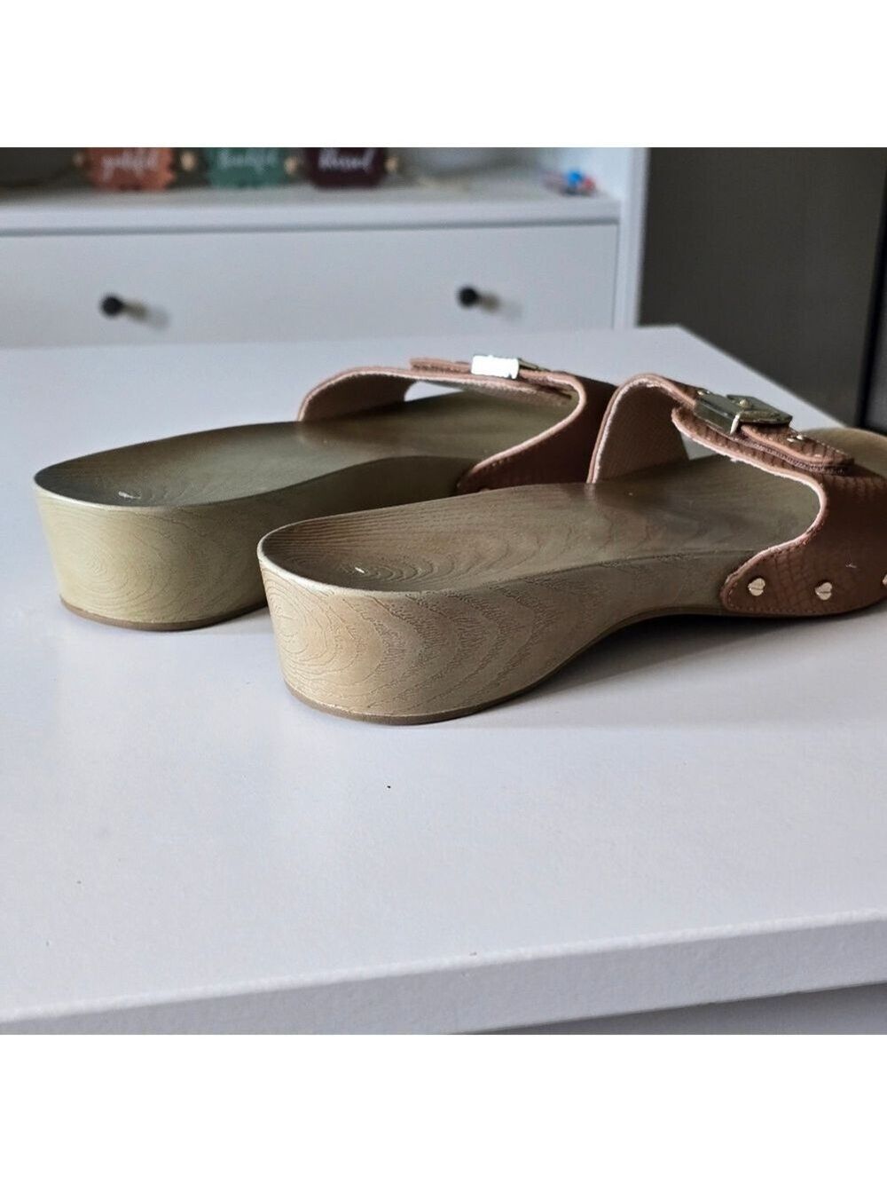 Dr. Scholl's Tan Mules with Ergonomic Footbed - Picture 3 of 9